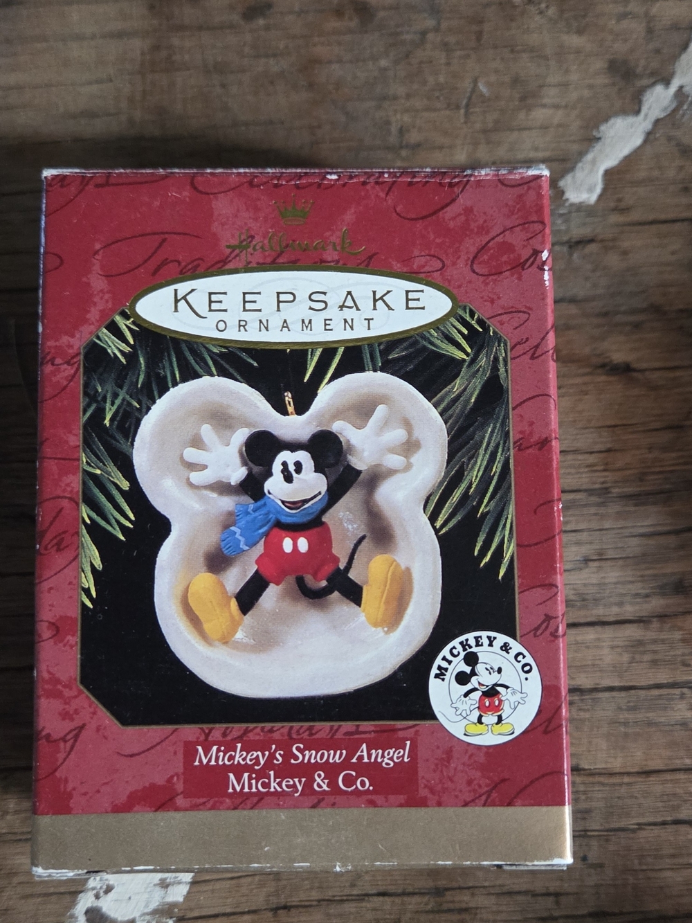 Hallmark Keepsake Ornament Mickey's Snow Angel - Red, Black, White, Yellow, Blue
